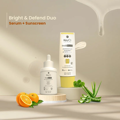 KeyCi Bright & Defend Duo | Serum 30ml + Sunscreen 50ml | Pack of 2