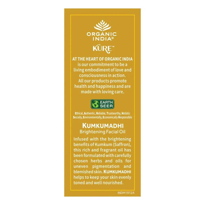 Organic India Kure Kumkumadi Brightening Facial Oil