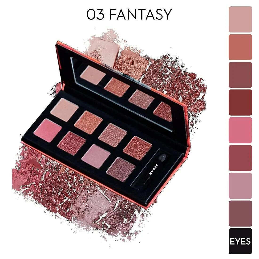 Sugar Cosmetics Blend The Rules Eyeshadow Palette(03 Fantasy (Mauve) - 10.4 gm