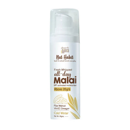 Nat Habit Flax Walnut Malai Face Moisturizer - 30 gm