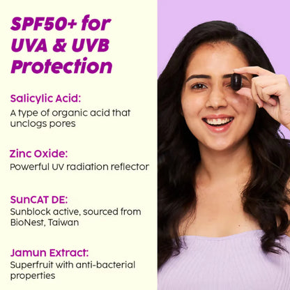 PLIX The Plant Fix 0.1% Salicylic Acid Mattifying Sunscreen SPF50+ PA+++ & Niacinamde Serum - combo