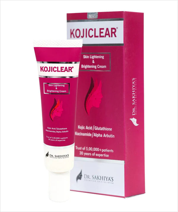 Dr.Sakhiya Kojiclear Whitening Brightening Tan Removal Face Cream with Kojic Acid Glutathione - 20 gm