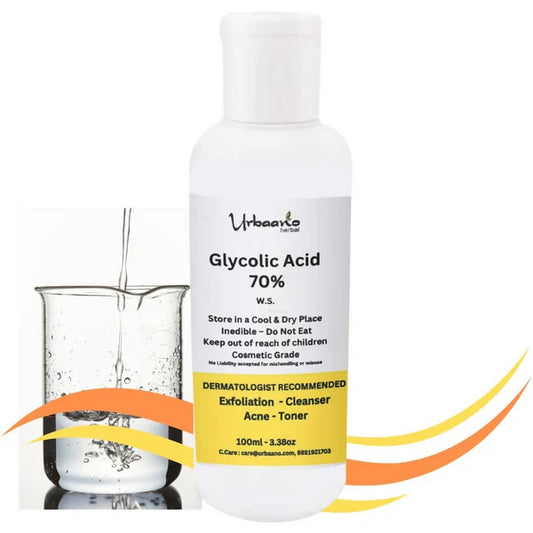 Urbaano Herbal Glycolic Acid 70%, Liquid for Cleansers - 100 ml