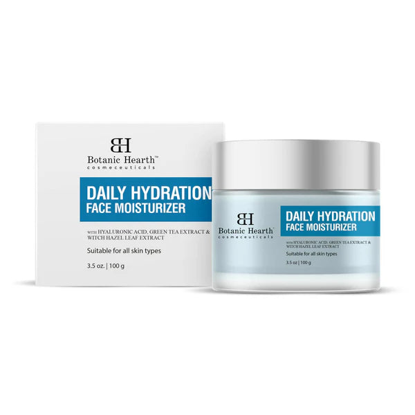 Botanic Hearth Daily Hydration Moisturizer for Face with Hyaluronic Acid & Green Tea Extract - 100 gm