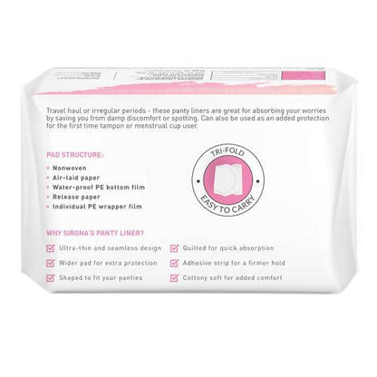 Sirona Dry Comfort Panty Liners - 60 Counts - L 180mm