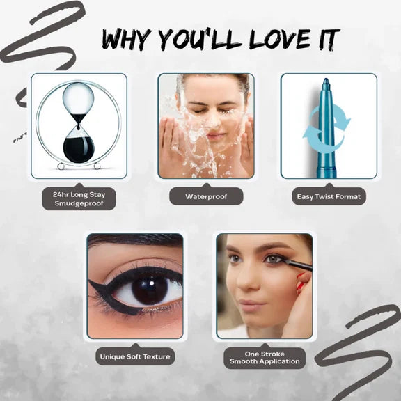 Faces Canada Ultime Pro Twist Eye Kajal Liner - Silver 01 - 0.35 gm