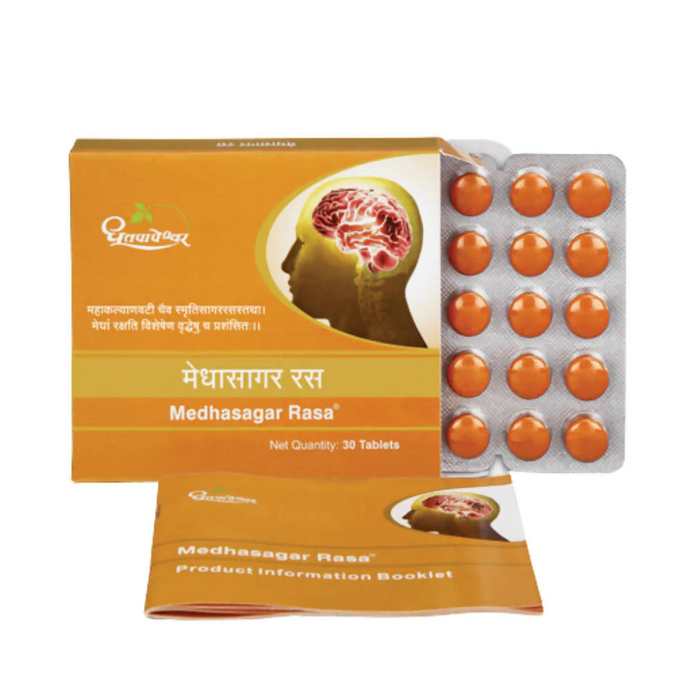 Dhootapapeshwar Medhasagar Rasa Tablets -30 tabs