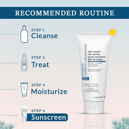 FCL Light Weight Non-Greasy Broad Spectrum SPF 80 Lotion - 50 ml