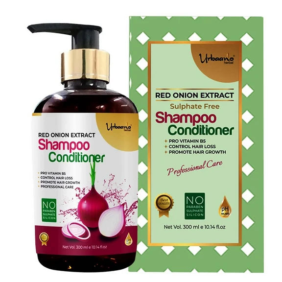 Urbaano Herbal Onion Oil + Shampoo & Conditioner Hair Care Set - combo
