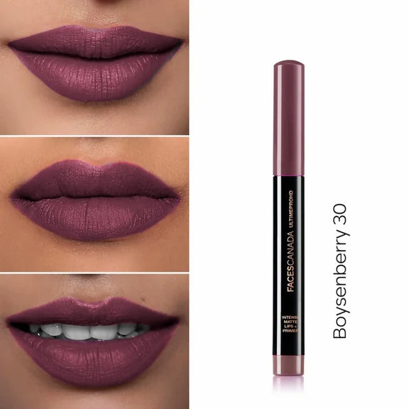 Faces Canada Ultime Pro HD Intense Matte Lips + Primer - Boysenberry 30 - 1.4 gm