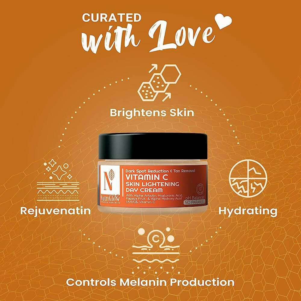 NutriGlow Advanced Organics Vitamin C Skin lightening Day Cream - 50 gm