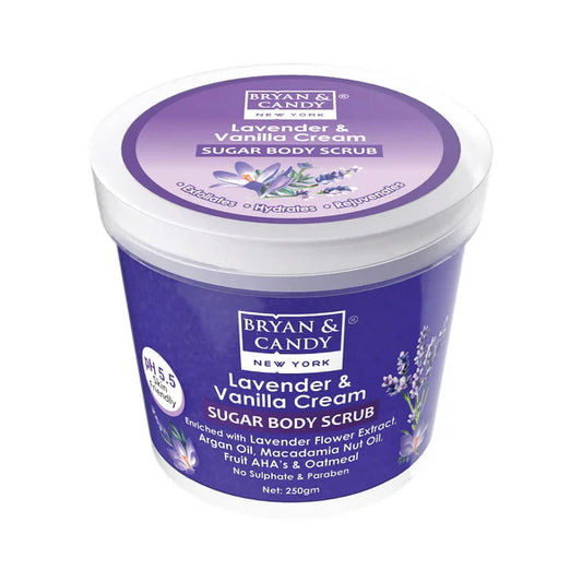 Bryan & Candy Lavender & Vanilla Cream Sugar Body Scrub - 250 gm
