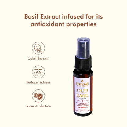 Panash Oud Basil After Shave - 50 gm