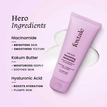 Foxtale Nourishing Moisturiser With Niacinamide & Vit E For 24Hr Hydration - 50 ml