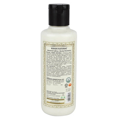 Khadi Natural Almond & Saffron Herbal Moisturizer - 210 ml