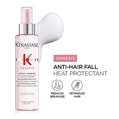 Kerastase Genesis Defense Heat Protection & Blow-Dry Hair Spray Minimises Breakage - 150 ml
