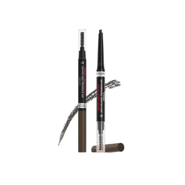 L'Oreal Paris Infallible 24H Brow Filling Triangular Pencil - 1.0 Ebony - 1 gm