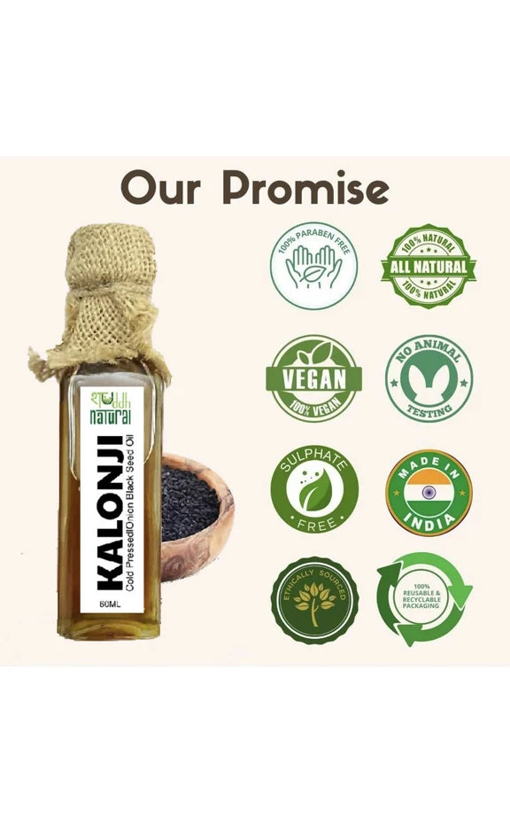 Shuddh Natural Black Onion Seed Oil Kalonji Oil - 60 ml