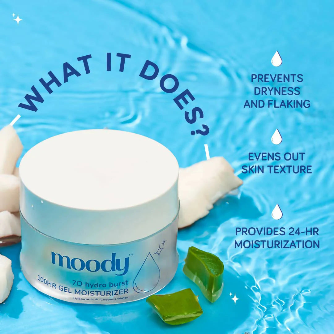 Moody 7D Hydro Burst Oil-Free Water Gel Face Moisturizer - 50 ml