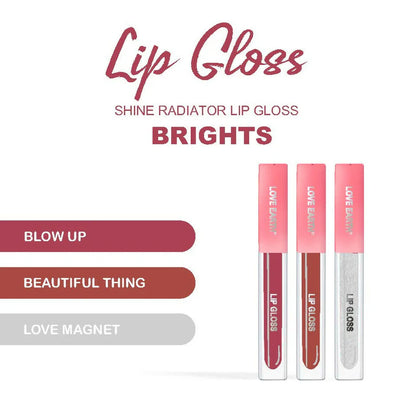 Love Earth Liquid Lip Gloss - Brights - combo