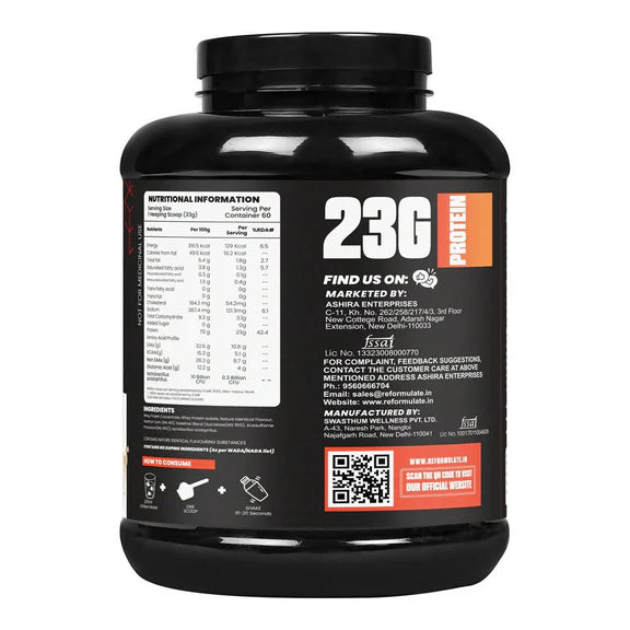 Reformulate Ultima I Whey Protein with Isolate I 23 G Protein I 5.1G BCAA I 10.8 EAA I Pre & Probiotics - Malai - 2 kg
