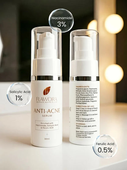 Flawora Set of D-Tan Lotion, Anti Acne Serum, Anti-Grey Hair Serum and Golden Glow Face Serum - combo