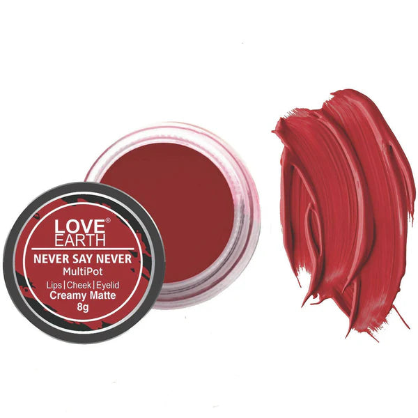 Love Earth Lip Tint & Cheek Tint Multipot - Never Say Never - 8 gm