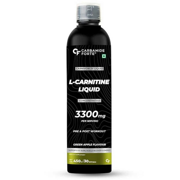 Carbamide Forte L-Carnitine 3300mg Liquid - Green Apple - 450 ml