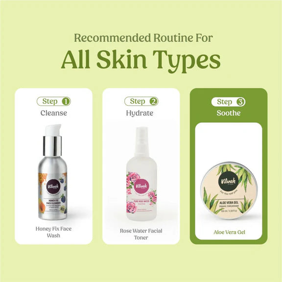 Vilvah Store Aloe Vera Gel (Multi-Purpose Skin & Hair Care) - 100 gm