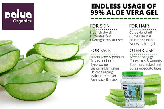 Paiya Organics 99% Crystal Clear Aloe Vera Gel - 1 kg