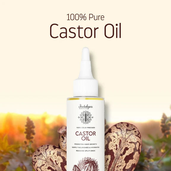 Indulgeo Essentials Cold Pressed Castor Oil For Hair Growth - 200 ml