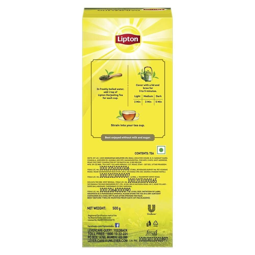 Lipton Darjeeling Tea - Pure and Authentic Darjeeling Long Leaf Loose Black Tea