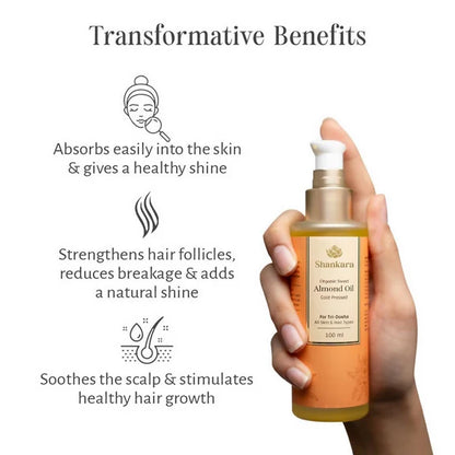 Shankara by Sri Sri Tattva Organic Sweet Almond Oil - 100 ml