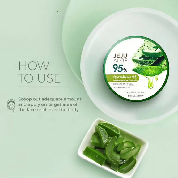 The Face Shop Jeju Aloe Fresh Soothing Gel - Korean Skincare - 300 ml