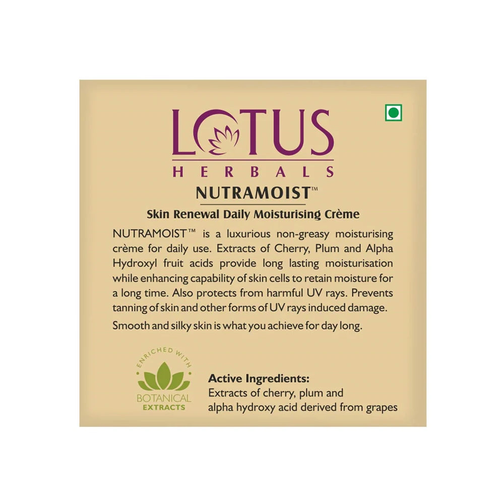 Lotus Herbals Nutramoist Skin Renewal Daily Moisturising