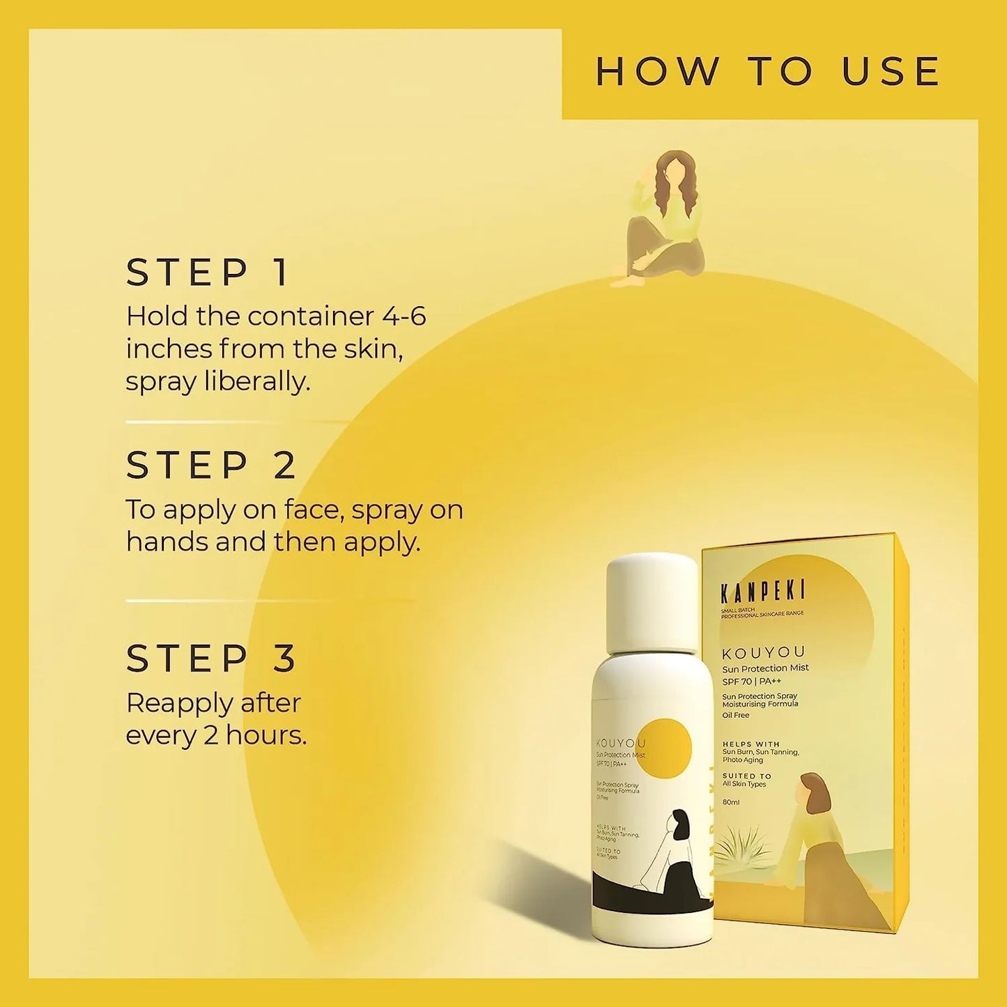Kanpeki Kouyou Sun Protection Mist Sunscreen Spray SPF 70 - 80 ml