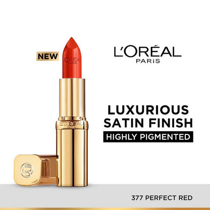 L'Oreal Paris Color Riche Satin Lipstick - 377 Perfect Red - 4.3 gm