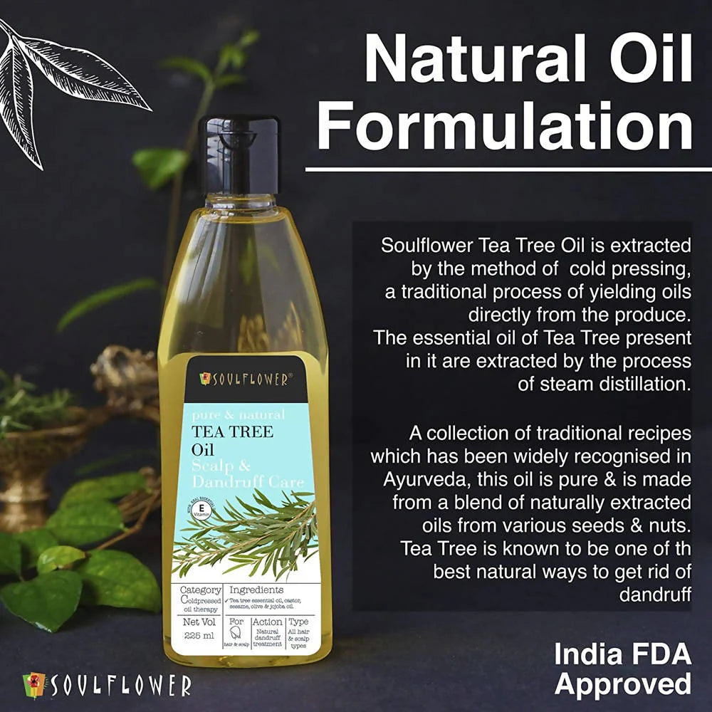 Soulflower Pure & Natural Tea Tree Oil Scalp & Dandruff Care