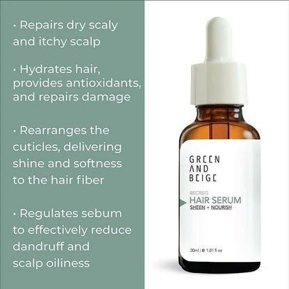 Green And Beige Recreo Sheen + Nourish Hair Serum - 30 ml