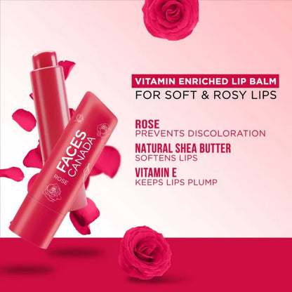 Faces Canada Vitamin C Lip Balm - Rose Petal - 4.5 gm