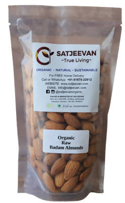 Satjeevan Organic Raw Badam Almonds - 200 gm