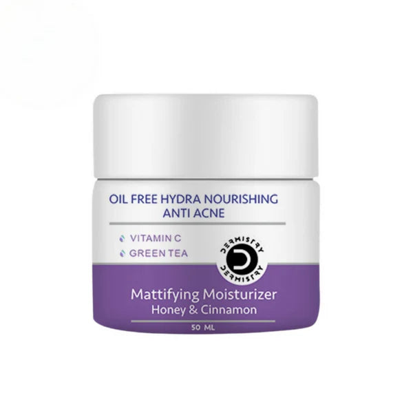 Dermistry Green Tea Vitamin C Oil Free Hydra Nourishing Mattifying Moisturizer Oily Acne Prone Skin - 50 ml