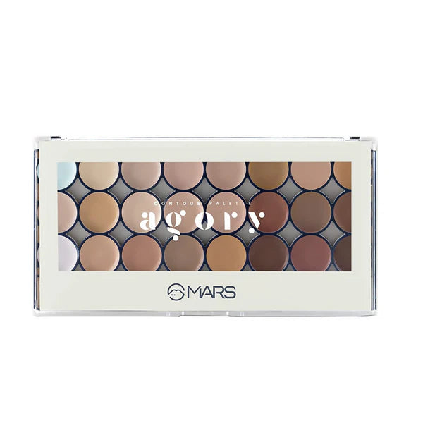 MARS Cosmetics 24 Shade Agory Cream Contour Palette With Brush - Shade-02 - 70 gm