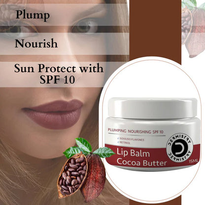 Dermistry Nourishing Cocoa Butter Lip Balm & Coffee Lip Scrub - combo