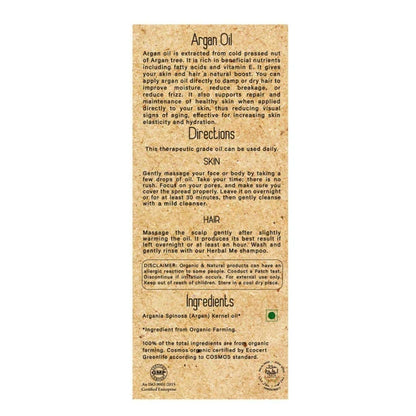Herbal Me Cold Pressed Argan Hair Oil - 50 ml