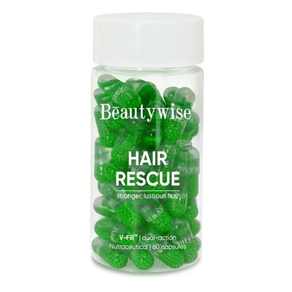 Beautywise Hair Rescue - Keratin & Biotin in Avocado Oil - Dual-Action Capsules - 60 caps