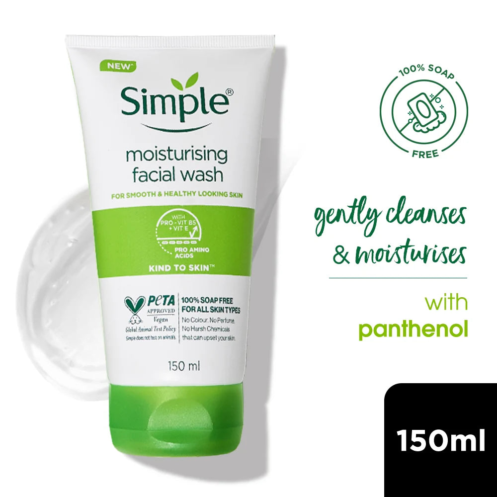 Simple Moisturising Facial Wash, 150ml