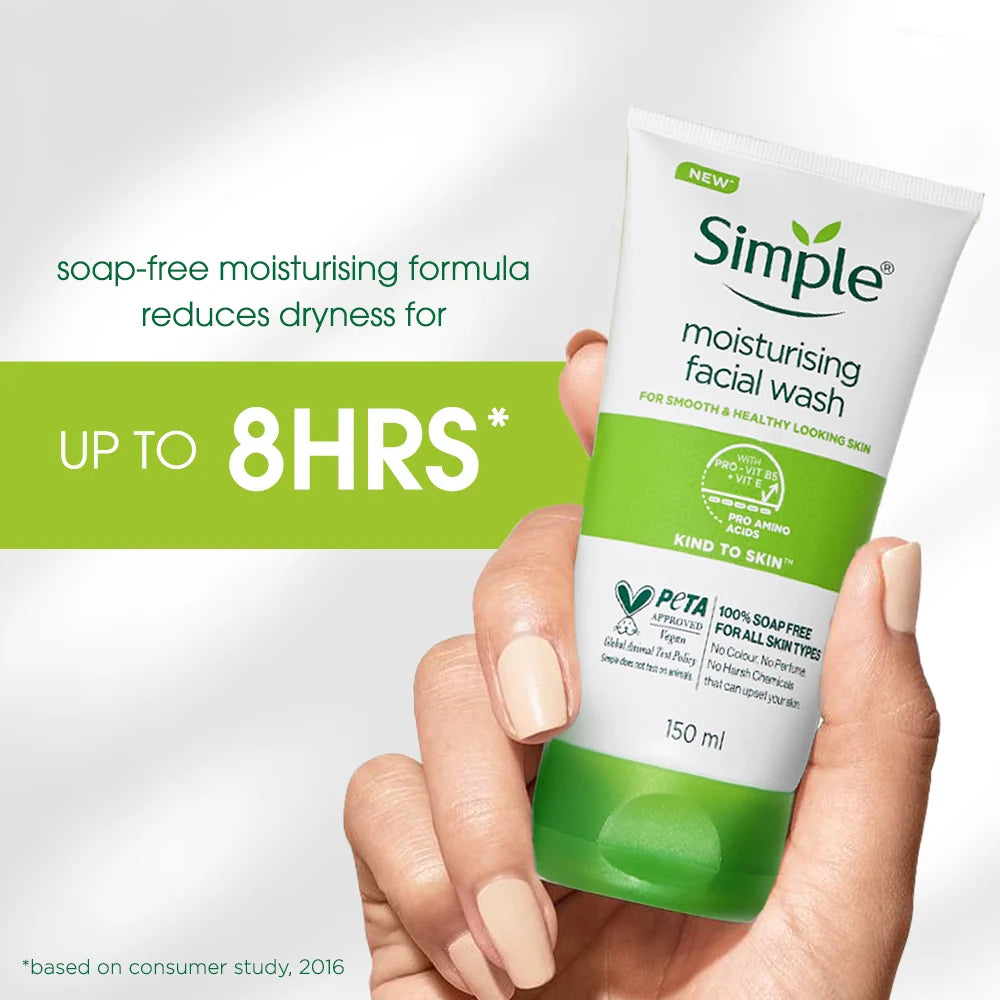 Simple Moisturising Facial Wash, 150ml