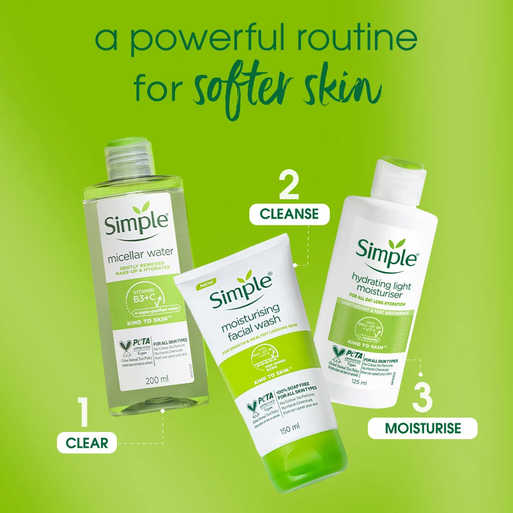 Simple Moisturising Facial Wash, 150ml
