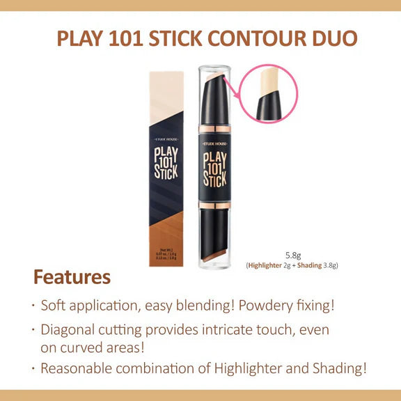 Etude House Play 101 Stick Contour Duo - 3 Natural - 5.8 gm